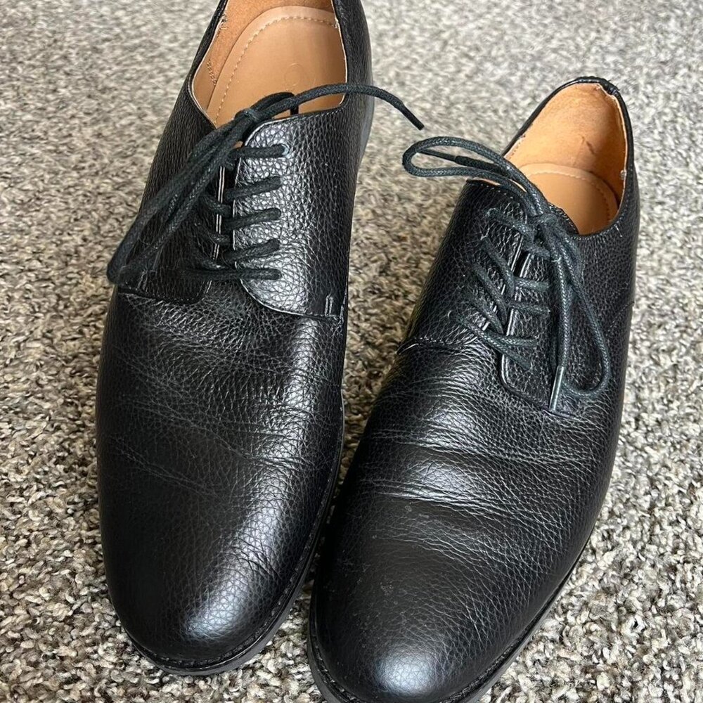 Coach Black Leather Oxford Dress Shoes Mens 11.5 Business Casual Preppy Formal